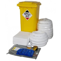 Oil / Fuel Spill Kit c/w Wheelie Bin 250 Litre