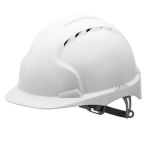 JSP EVO2 Mid Peak One Touch Slip Ratchet Vented Safety Helmet White