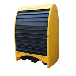Covered Two Drum Storage Unit Yellow For 2 x 200L