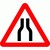 Road Narrows Both Ways Road Sign Triangle 750MM