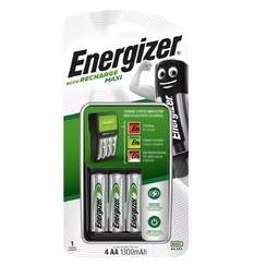 Energizer Maxi Battery Charger with 4 AA Batteries Included