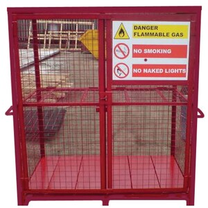 Fixed Frame Cage c/w Safety Sign Red 1700x1500x860MM