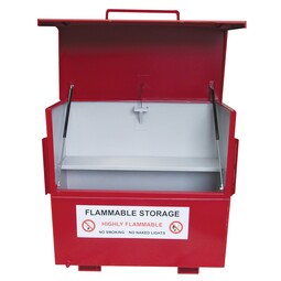 Flamstore Steel Box c/w 2 Deadlocks Red 1550x1250x750MM