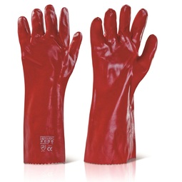 Beeswift PVC Open Cuff Gauntlet Red 16"