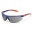 JSP Stealth 9000 Safety Spectacles Smoke K&N Anti scratch Anti mist Lenses Blue & Orange Frame