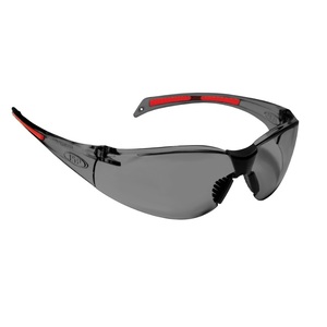 JSP Stealth 8000 Safety Spectacles Smoke Anti-scratch Lenses Black and Red Frames
