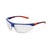 JSP Stealth 9000 Safety Spectacles Clear K&N Anti scratch Anti mist Lenses Blue and Orange Frame