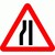 Road Narrows on Left Safety Sign Triangle 750MM