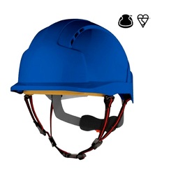 JSP EVOLite Skyworker Micro Peak Revolution Wheel Ratchet Vented Safety Helmet Blue