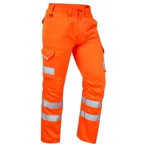 Leo Bideford High Visibility Cargo Trouser Orange