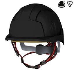 JSP EVOLite Skyworker Micro Peak Revolution Wheel Ratchet Vented Safety Helmet Black
