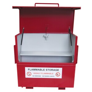 Flamstore Steel Box c/w 2 Deadlocks Red 1550x1250x750MM