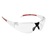 JSP Stealth 8000 Safety Spectacles Clear Anti-scratch Lenses Clear and Red Frames
